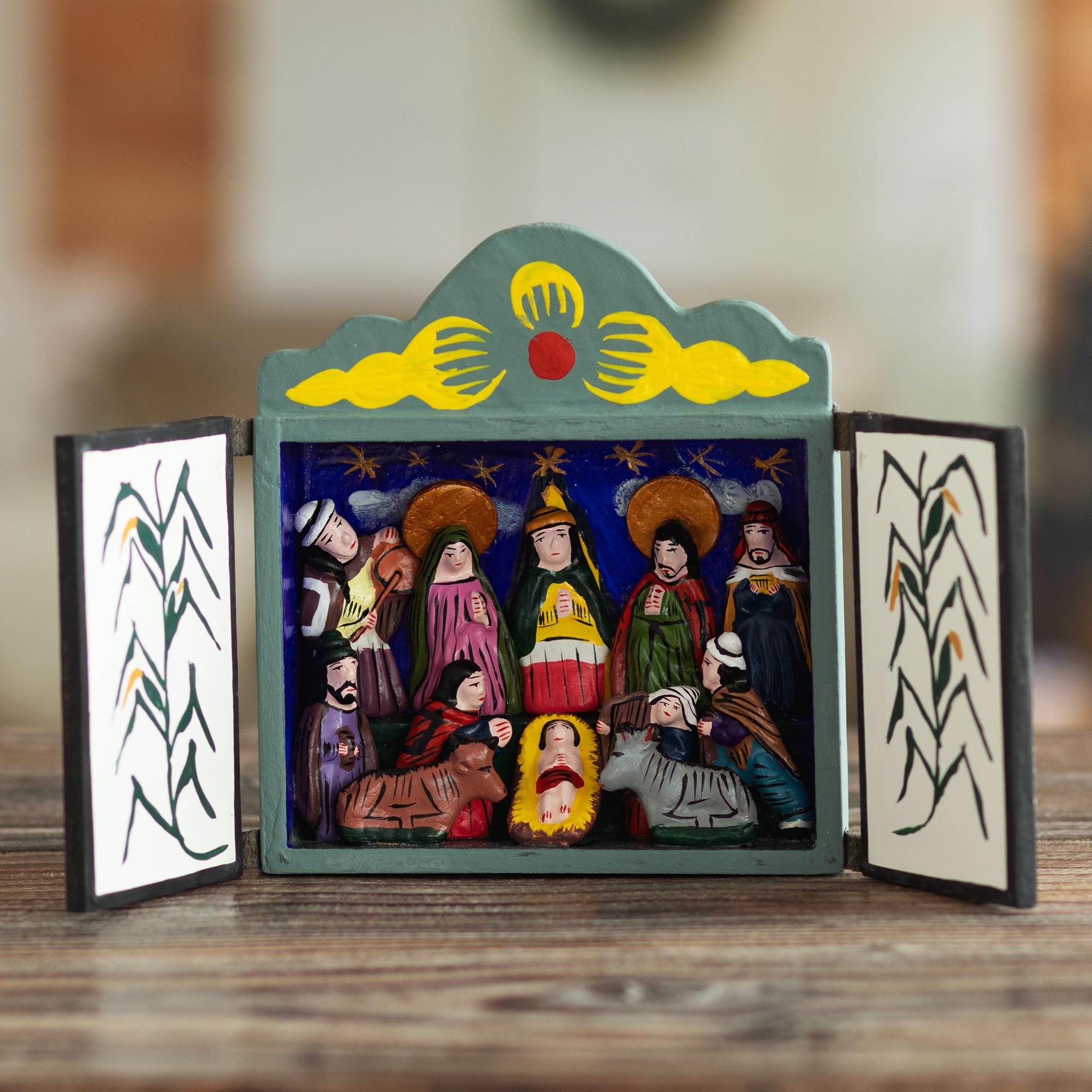 UNICEF Market | Unique Peruvian Folk Art Wood Retablo Sculpture ...