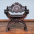 Wood and leather chair, 'Lion's Head' - Wood and Leather Chair (image 2) thumbail