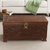 Cedar and leather chest, 'Colonial Days' - Cedar and leather chest thumbail