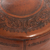 Tooled leather ottoman cover, 'Spanish Elegance' - Colonial Leather Pouf Ottoman Cover (image 2d) thumbail