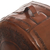 Tooled leather ottoman cover, 'Spanish Elegance' - Colonial Leather Pouf Ottoman Cover (image 2e) thumbail