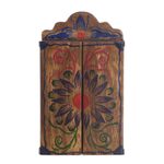 Wood retablo, 'Virgin Mary' - Painted Wood Retablo Andes Folk Art Handmade in Peru