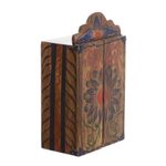 Wood retablo, 'Virgin Mary' - Painted Wood Retablo Andes Folk Art Handmade in Peru