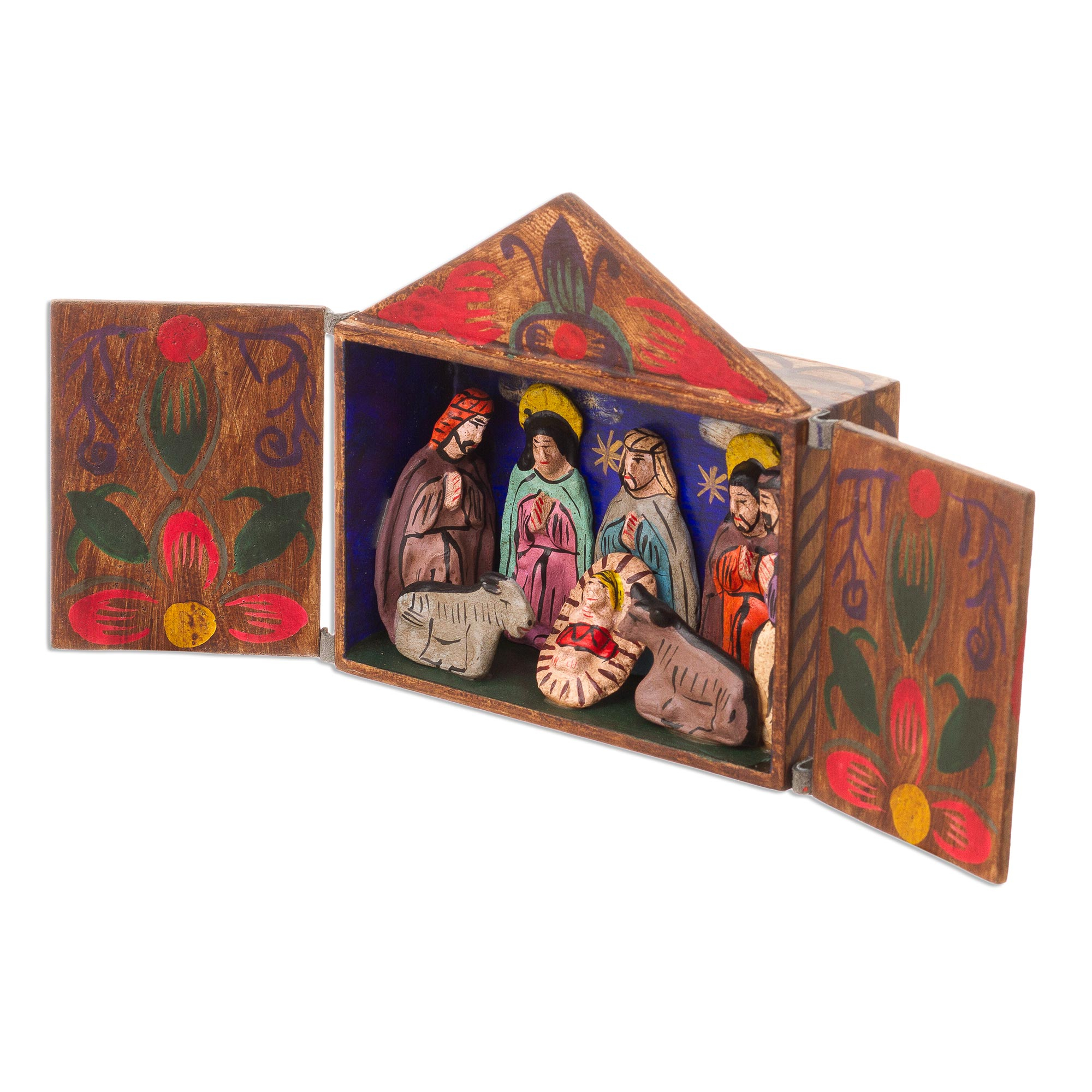 UNICEF Market | Fair Trade Nativity Scene Retablo Wood Sculpture