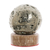 Esfera de pirita - Escultura de piedra preciosa de esfera de pirita con soporte de calcita
