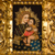 'Madonna with the Child' - Colonial Miniature Madonna Painting in Bronze Leaf Frame (image 2b) thumbail