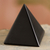 Onyx pyramid, 'Black Night of Peace' - Onyx Gemstone Sculpture thumbail