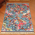 Wool rug, 'Garden of Butterflies' (4x5) - Wool Area Rug Blue Woven Handmade Peru (4x5) thumbail