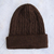 100% alpaca hat, 'Brown Mountain Roads' - Hand Woven 100% Alpaca Wool Beanie Hat