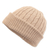 100% alpaca hat, 'Tan Mountain Roads' - Unique Womens Alpaca Wool Solid Knit Hat (image 2a) thumbail