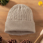 100% alpaca hat, 'Mountain Path' - Unique Womens Alpaca Wool Solid Knit Hat