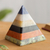 Gemstone pyramid, 'Natural Energy' - Handcrafted Gemstone Pyramid Paperweight Sculpture thumbail
