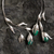 Chrysocolla wrap necklace, 'Flower of the Inca' - Chrysocolla wrap necklace thumbail