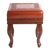 Leather and wood ottoman, 'Inca Frieze' - Leather and Wood Ottoman (image 2c) thumbail