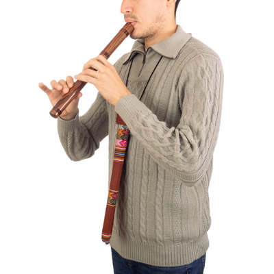 Flauta de quena de madera - Flauta Inca de Madera de Quena con Estuche Hecha a Mano en Perú