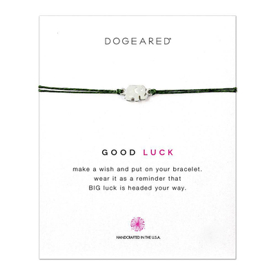 Dogeared Good Luck Elephant Leaf Linen Sterling Silver Bracelet - Dogeared Good Luck Elephant Sterling Silver Bracelet
