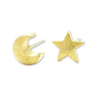 Latin Posh x LOVE GOODLY Tiny Star and Crescent Stud Earrings - Latin Posh Tiny Star and Crescent Stud Earrings