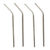 Stainless steel straws, 'Eco Hydration' (set of 4) - Eco-Friendly Stainless Steel Straws (set of 4)