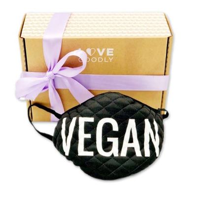 Schutzmaske - Exklusive Love Goodly Gesichtsmaske mit „Vegan“-Logo