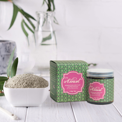 Amal Moroccan Lava Clay with Plant Extracts - Mineral-Rich Lava Clay for Hair and Body