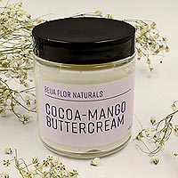 Beija-Flor Naturals Cocoa-Mango Buttercream - Organic Multi-Use Cream for Hair and Body