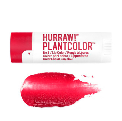 Hurraw! PLANTCOLOR Lip Color No. 1 - Buildable Tinted Lip Balm in Ruby Red Shade