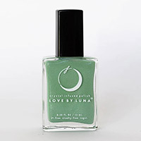 Nail polish, 'Manifestation Magic' - Love by Luna Crystal Infused Mint Green Nail Polish