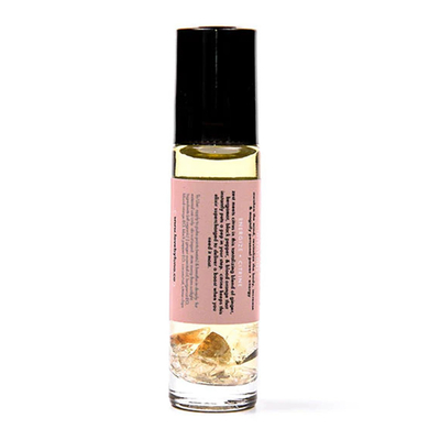 Essential oil rollerball, 'Citrine Energize' - Travel-Sized Zesty Citrine Infused Essential Oil Rollerball