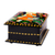 Wood jewelry box, 'Prosperous Poem' - Handmade Black Walnut Wood Jewelry Box with Poet in Orange