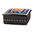 Lacquered and gilded wood jewelry box, 'Blossoming Blue' - Hand-Painted Lacquered and Gilded Wood Jewelry Box in Blue