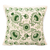 Embroidered cotton cushion cover, 'Green Abundance' - Handmade Embroidered Cotton Green Cushion Cover