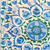 Embroidered cotton tablecloth, 'Uzbek Flower' - Embroidered Floral Cotton Tablecloth in Blue
