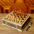 Wood chess set, 'Classic Strategy' - Handcrafted Traditional Wooden Chess Set from Uzbekistan
