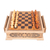 Wood chess set, 'Classic Strategy' - Handcrafted Traditional Wooden Chess Set from Uzbekistan