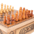 Schachspiel aus Holz - Handgefertigtes traditionelles Holzschachspiel aus Usbekistan
