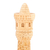 Estatuilla de madera de nogal - Estatuilla de madera de nogal tallada a mano de la torre del minarete de Kalyan