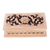 Wood jewelry box, 'Garden Jewels' - Traditional and Floral Polished Walnut Wood Jewelry Box