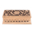 Walnut wood jewelry box, 'Arabesque Flowers' - Hand-Carved Walnut Wood Jewelry Box with Arabesque Motifs