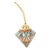 Ceramic ornament, 'Heaven's Diamond' - Hand-Painted Traditional Diamond Ceramic Ornament