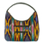 Ikat handbag, 'colours from the Road' - colourful Ikat Handbag with Five Exterior Zippered Pockets