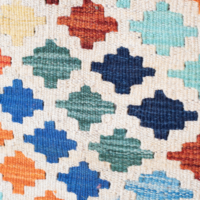 Wollteppich, (2,5x4) - Handgewebter Wollteppich in einer farbenfrohen Palette (2,5 x 4)
