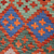 Alfombra de lana, (3,5x5) - Alfombra de lana tejida a mano con motivos geométricos en tonos azules (3,5x5)