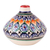 Jarrón de cerámica esmaltada - Colorido jarrón de cerámica vidriada pintado a mano en Uzbekistán