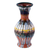 Glazed ceramic vase, 'Uzbek Modern' - Modern Uzbek Glazed Ceramic Vase with Hand-Painted Motifs