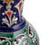 Glasierte Keramikvase, 'Blue Rishtan' - Klassische, floral bemalte, blau und grün glasierte Keramikvase