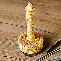Brotstempel aus Holz, „Swirly Caress“ – handgeschnitzter Brotstempel aus Ulmenholz mit wirbelnder Figur