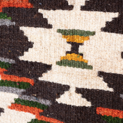 Wool area rug, 'Silk Road Diamonds' (2.5x4) - Handwoven Geometric Wool Area Rug from Uzbekistan (2.5x4)