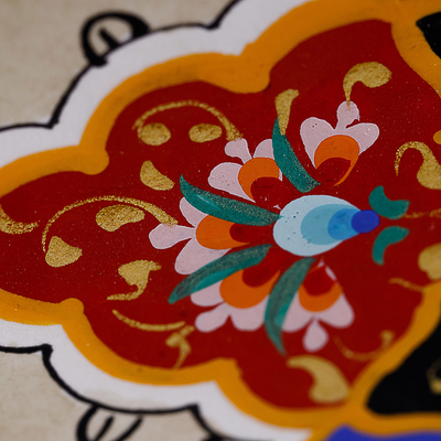 'Perla de Oriente' - Acuarela floral tradicional estirada