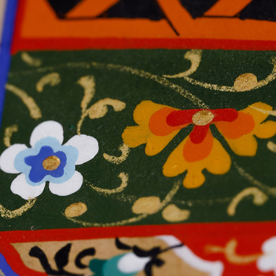 'Wisdom' - Pintura de acuarela tradicional estirada de Uzbekistán