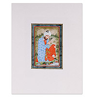 'Avicenna' - Pintura de retrato de acuarela impresionista estirada de salvia